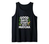 Les beaux jours commencent avec des illustrations textuelles au matcha Débardeur