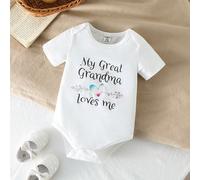 Les bébés filles peuvent porter des vêtements mignons, amusants, simples et décontractés au printemps et en été. Mes arrière-grands-parents m'aiment beaucoup, et j'ai un combi-short imprimé anglais 6-