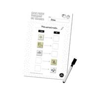 Les Belles Combines - Mon Petit Tableau de Routine et Tâches magnétique-5 étapes Ardoises magnétiques, Multicolore (LBC-PLANNER-5STEPS-FR)