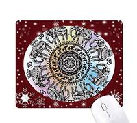les big circle photo tapis de souris en hiver flocon de neige