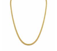 Les Bijoux de Mélanie Collier Chaîne Homme en Acier Inoxydable - Maille Gourmette (Cuba/Cubaine) - Argent, Or ou Noir - 50, 55 ou 60 cm (Or)