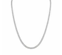 Les Bijoux de Mélanie Collier Chaîne Homme en Acier Inoxydable - Maille Gourmette (Cuba/Cubaine) - Argent, Or ou Noir - 50, 55 ou 60 cm (Argent)