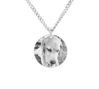 Les Bijoux de Mélanie Collier photo rond personnalisé - Acier inoxydable argent - Gravure laser photo et texte - Cadeau unique Made in France (50 cm)