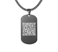 Les Bijoux de Mélanie Collier QR Code personnalisé noir - Fabrication française - Cadeau unique et personnalisé (60 cm)