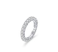 Les Bijoux Femme Bague Alliance Argent 925 Femme 3.1mm Zircone Cubique Réglage du Canal Taille pour Lesbiennes Moderne