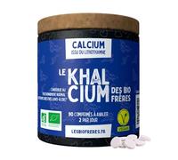 Les Bio Frères - Calcium Naturel 250 mg issu de Lithothamne - Soutien Os et Articulations - Haute Assimilation - Vegan et Bio - 90 Comprimés - Fabriqué en France