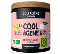 Collagène Végétarien + Acide Hyaluronique + Elastine - Type 1, 5 & 10 - Hydratation de la peau - Articulations Renforcées - Cure de 45 jours - 90 comprimés à avaler - Les Bio Frères
