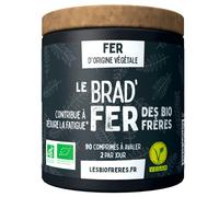 Fer BIO 7mg - Anti-Fatigue - Système Immunitaire - Haute Absorption - 90 comprimés Vegan à Avaler - Compléments alimentaires de Fer - 45 jours de cure - Les Bio Frères