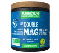 Magnésium Marin - Stress, Fatigue et Nervosité - Fonction Musculaire Normale - 200 mg/jour - 90 Comprimés Vegan à Avaler - 45 jours de cure - Les Bio Frères