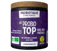 Les Bio Frères - Probiotique Vegan - Levure S. Boulardii - 1 Milliard d’UFC/Jour - Flore Intestinale & Digestion - 90 Comprimés, Cure 45 Jours