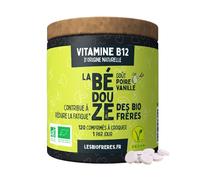 Les Bio Frères - Vitamine B12 Bio Végane d’Origine Naturelle - Énergie, Vitalité & Réduction de la Fatigue - Système Nerveux & Immunitaire - Cure 4 Mois (120 Comprimés) (Poire-Vanille)