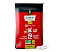 Les Bio Frères - Vitamine B12 Vegan 3 Formes Actives - Énergie - 1 An | Moins de Fatigue, Système Nerveux - Méthyl, Adénosyl, Hydroxycobalamine - 365 Comprimés à Croquer, Pomme - Made in France