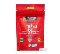 Les Bio Frères - Vitamine B12 Vegan 3 Formes Actives - Énergie - 1 Mois | Moins de Fatigue, Système Nerveux - Méthyl, Adénosyl et Hydroxycobalamine - À Croquer Goût Pomme, 1 par Jour - Made in France