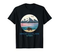 Les Bisons et Les mouettes du Grand Lac Salé (Utah) (SLC) Water Wildlife T-Shirt