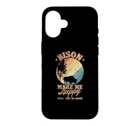 Les Bisons Font de Mon Environnement Un Animal Heureux Coque pour iPhone 16