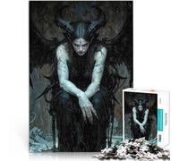 Les Black Angels de l'enfer Puzzles de 1000 pièces pour Adultes Jeu intellectuel Cadeaux pour Les Amis et la Famille 38x26cm