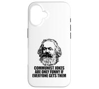 Les blagues communistes ne sont drôles Que si Tout Le Monde obtient Karl Marx Meme Coque pour iPhone 16