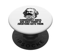 Les blagues communistes ne sont drôles Que si Tout Le Monde obtient Karl Marx Meme PopSockets PopGrip Adhésif