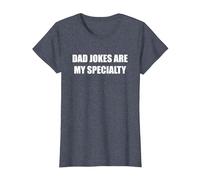 Les blagues de Papa sont ma spécialité T-Shirt, Femme, Bleu Chiné, XS