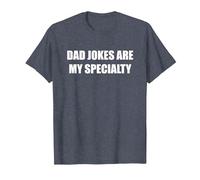 Les blagues de Papa sont ma spécialité T-Shirt, Homme, Bleu Chiné, M