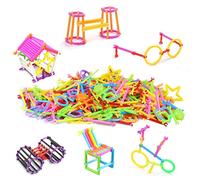 Les Blocs De Construction De Construction Pour Enfants 420pcs Bricolage Bricolage Des Bâtons De Géométrie Formes 3d Intelligence Éducative