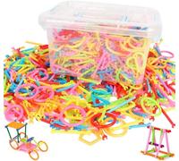 Les Blocs De Construction De Jouet Assemblé Jouets Smart Stick Plastique Building Blocks Jouet Cadeaux Pour Enfants Creative Learning Education Couleur Forme Aléatoire (1000Pcs)