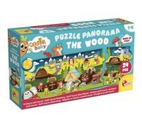 Lisciani - Carotina Baby - Puzzle Panorama : La Fôret - Puzzle Interactif pour Enfants de 1 à 4 ans - Éveil sensoriel et cognitif - Reconnaissance Formes et Couleurs - Fabriqué en Italie