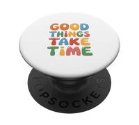 Les Bonnes Choses prennent du Temps : Boho, Motivation et Amour de soi PopSockets PopGrip Adhésif