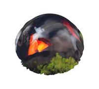 Les bonnets de douche Kilauea Volcano Bloom avec une double couche de, maintiennent bien vos cheveux, que ce soit pendant la douche ou le bain.