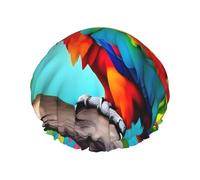 Les bonnets de douche Parrots On Tree avec une double couche de, maintiennent bien vos cheveux, que ce soit pendant la douche ou le bain.