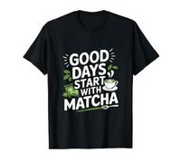 Les Bons Jours commencent avec Le Matcha Funny Iced Matcha T-Shirt Graphique avec Valeur
