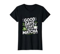 Les Bons Jours commencent avec Le Matcha Funny Iced Matcha T-Shirt Graphique avec Valeur