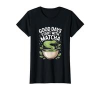 Les Bons Jours commencent avec Les Amateurs de thé Vert Matcha T-Shirt Graphique avec Valeur