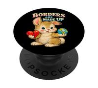 Les Bordures sont composées d'un Joli Monde de Lapins et d'un Graphique en Forme de cœur PopSockets PopGrip Adhésif