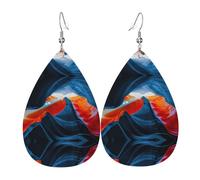 Les boucles d'oreilles Beauty Antelope Canyon en cuir en forme de goutte pour femme sont adaptées pour les fêtes, les fêtes de vacances et les cadeaux., taille unique