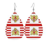 Les boucles d'oreilles en cuir en forme de goutte de drapeau du Sénat de Brême sont un accessoire luxueux et tendance adapté aux femmes, mettant en valeur le charme individuel.