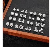 Les Boucles d'oreilles en Diamant à l'aiguille en Argent sont des Boucles d'oreilles élégantes, luxueuses légères, Simples à la Mode polyvalentes