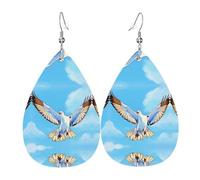 Les boucles d'oreilles mouettes en vol en cuir en forme de goutte sont un accessoire luxueux et tendance adapté aux femmes, mettant en valeur le charme individuel.