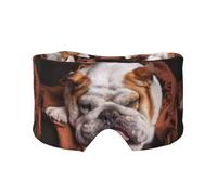 Les bouledogues anglais portent une muselière pour animaux de compagnie. Les chiens dorment,Masque pour les yeux bloquant la lumière Cache-yeux et cache-oreilles pour le sommeil