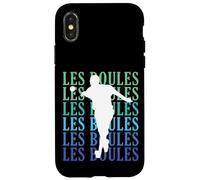 Les Boules Pétanque bouliste Boulot Boule garçon Homme Retro Coque pour iPhone X/XS