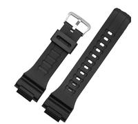 Les bracelets de montre en silicone sont compatibles avec les modèles AQ S810w 800W 735H TRT 110H AEQ 110w AE 1000W W 735H SGW 300H MRW 200H F 180WH(Black-steel)
