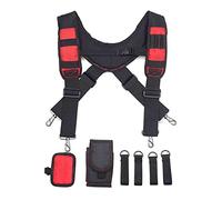 Les bretelles de ceinture à outils fonctionnent avec des bretelles réglables et flexibles avec des épaules rembourrées mobiles avec 4 attaches à boucles Ceinture à outils magnétique