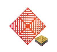 Les Briques Lourdes, Carreaux de Sol de Drainage à emboîtement Multi40x40x(1,8-3) cm Bundle(Red,30pcs-40x40x3cm)