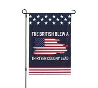 Les Britanniques ont soufflé un drapeau de plomb des 13 colonies pour jardin extérieur 12x18 double face