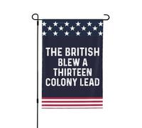 Les Britanniques ont soufflé un drapeau de plomb des 13 colonies pour l'extérieur, 12 x 18 pouces, double face