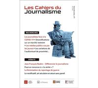 Les Cahiers du Journalisme Volume 2, Numéro 5 - Bertrand Labasse - Presses De L'universite D'ottawa - broché - Essai