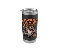 Les calories de pêche ne comptent pas sur Funny Bear Burger Gobelet isotherme en acier inoxydable double paroi