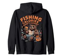 Les Calories de pêche ne comptent Pas sur Funny Bear Burger Sweat à Capuche