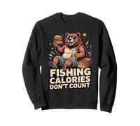 Les Calories de pêche ne comptent Pas sur Funny Bear Burger Sweatshirt