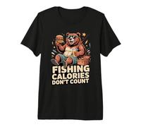 Les Calories de pêche ne comptent Pas sur Funny Bear Burger T-Shirt Haut de Gamme